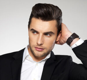 Men’s haircut and styling